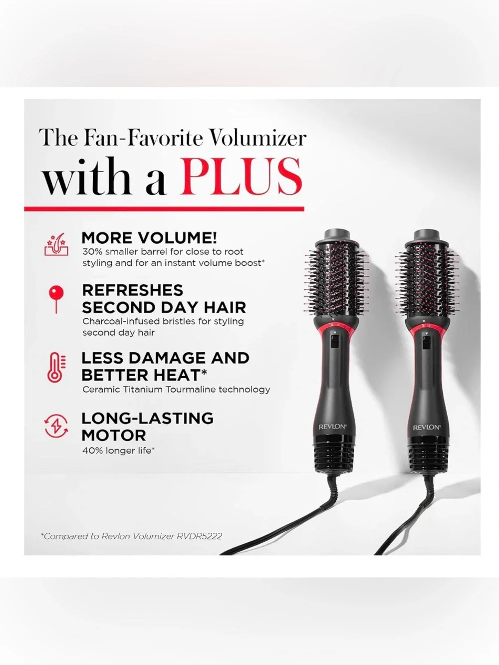 NEW Revlon One Step Volumizer Plus Hot Air Brush Shinier Blowouts